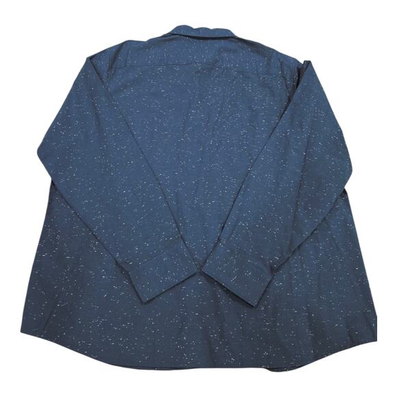 Claiborne Men's Blue with White Speckles Casual  Shirt Size 2XL - Picture 3 of 5